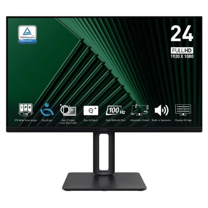 msi mp245pg monitor 23.8100h vga hdmi dp mm aa