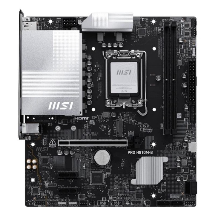 msi placa base pro h810m b ddr5 matx lga1851