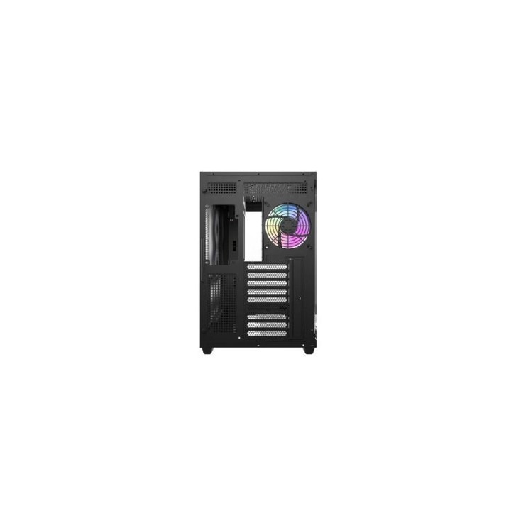 torre darkflash dqx80 negra atx 3 paneles de cristal   4 fans argb pwm