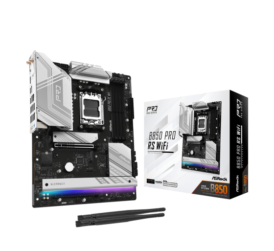 asrock asrock b850 pro rs wifi amd b850 zocalo am5 atx