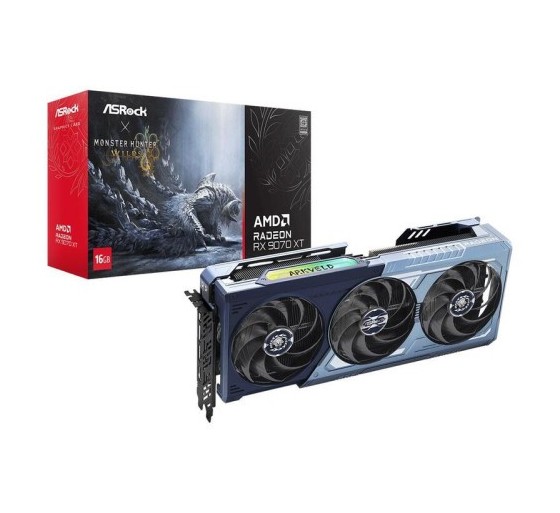 asrock vga asrock rx 9070 xt monster hunter wilds edition,amd,rx9070xt,16gb,gddr6,256bit,1hdmi+3dp