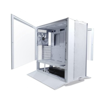 torre e atx lian li lancool iii rgb white 2xcristal templado 3xven 140mm front 1x140mm trasero