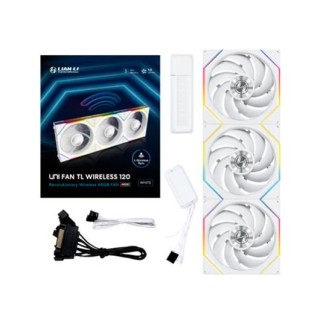 ventilador 120x120 lian li unifan tl120 wireless white 3 pack 3u led l wireless argb 1900rpm 28.5 db