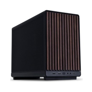 torre m atx lian li a3 wood glass version black crist. templado max gpu 415mm max cpu 165mm