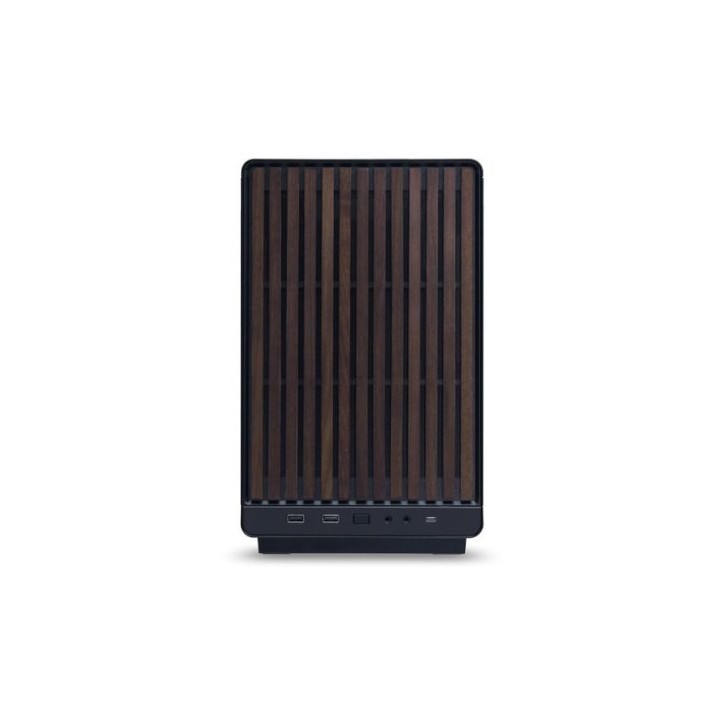 torre m atx lian li a3 wood glass version black crist. templado max gpu 415mm max cpu 165mm