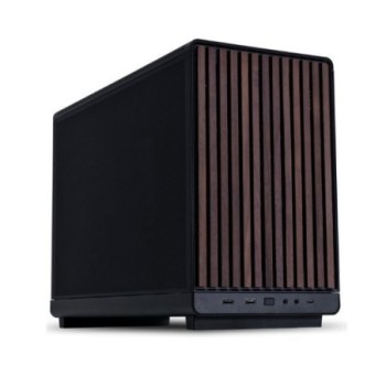 torre m atx lian li a3 wood glass version black crist. templado max gpu 415mm max cpu 165mm