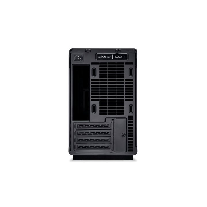 torre m atx lian li a3 wood glass version black crist. templado max gpu 415mm max cpu 165mm