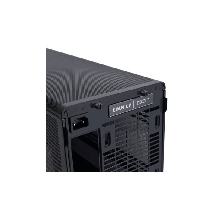 torre m atx lian li a3 wood glass version black crist. templado max gpu 415mm max cpu 165mm