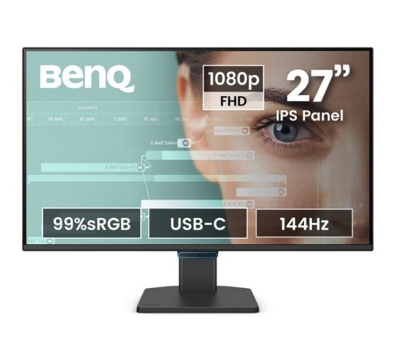 benq monitor benq gw2790c  9h.lnplb.qbe  27” 1080p fhd 144hz ips eye care, usb c, certificado tuv