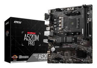 placa base msi a520m pro am4 matx 2xddr4