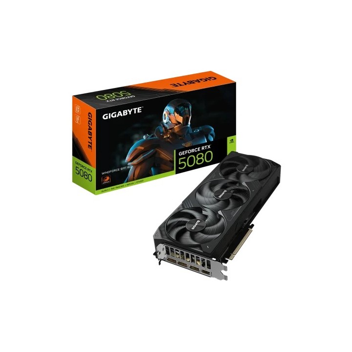 gigabyte vga gigabyte gv n5080wf3 16gd,nv,rtx5080,16gb,gddr7,256bit,1hdmi+3dp,windforce  3 ventilado