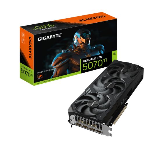 gigabyte gigabyte geforce rtx 5070 ti windforce sff 16g tarjeta grafica   16gb gddr7, 256bit, pci e
