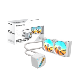 gigabyte gigabyte gaming 240 ice refrigeracion liquida para cpu   2x120mm ventiladores argb, mecanis