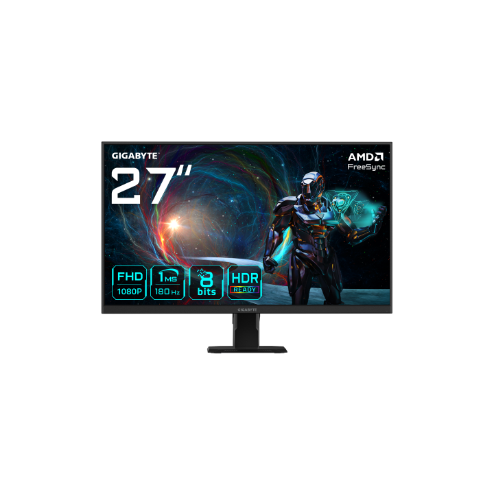 gigabyte gigabyte gs27fa monitor para juegos de 27” fhd   1920 x 1080  fhd , 180hz, 1ms, 300 cd/m2