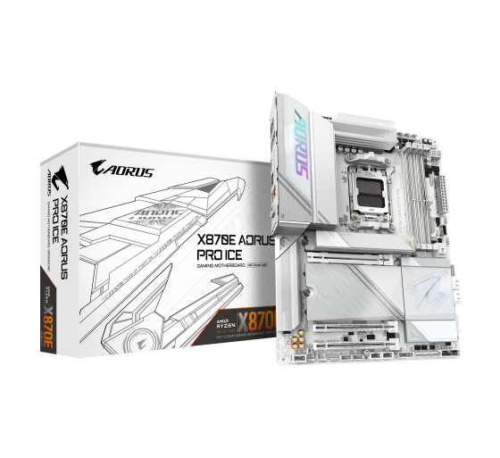 gigabyte gigabyte placa base x870e aorus pro ice   compatible con cpus amd ryzen 9000, vrm digital d