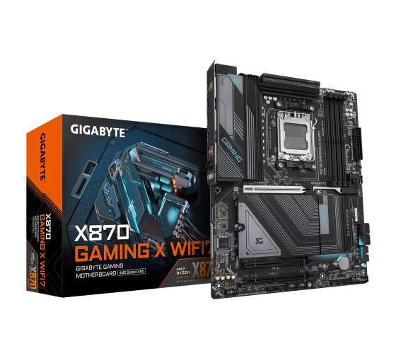gigabyte gigabyte placa base x870 gaming x wifi7   compatible con cpus amd ryzen 9000, 16+2+2 fases
