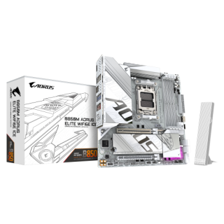 gigabyte gigabyte b850m aorus elite wifi6e ice placa base   procesadores amd ryzen serie 9000, 12+2+