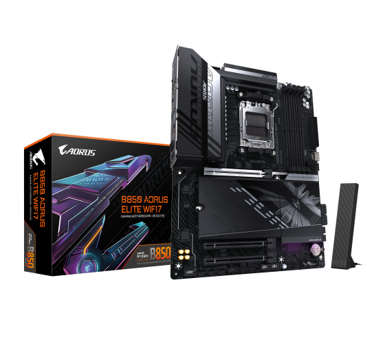 gigabyte gigabyte b850 aorus elite wifi7 placa base   procesadores amd ryzen serie 9000, vrm digital