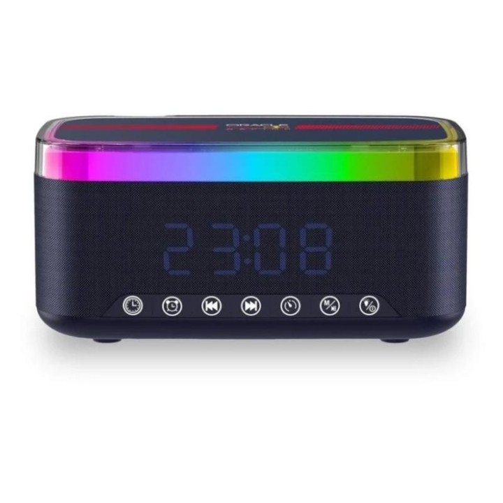 red bull altavoz radio despertador cargador 12w