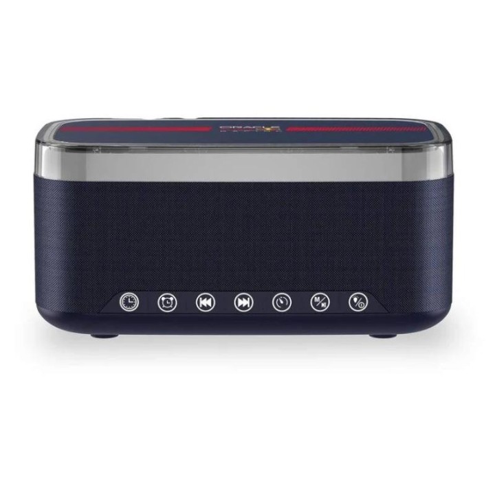 red bull altavoz radio despertador cargador 12w