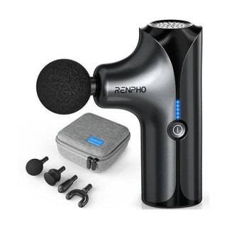 renpho renpho mini   massage gun   4 heads   5 speeds   black