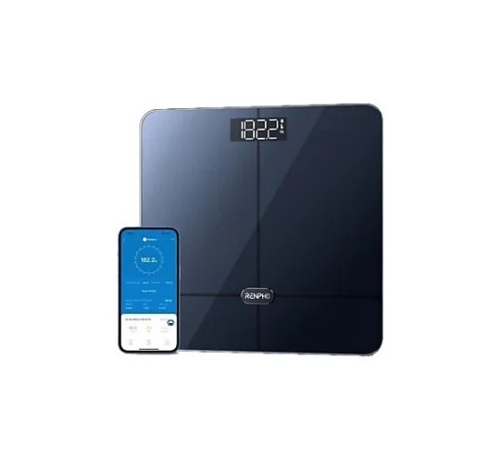 renpho renpho  elis 2   smart body scale   ito   ble   3aaa   11x11x1inch   black