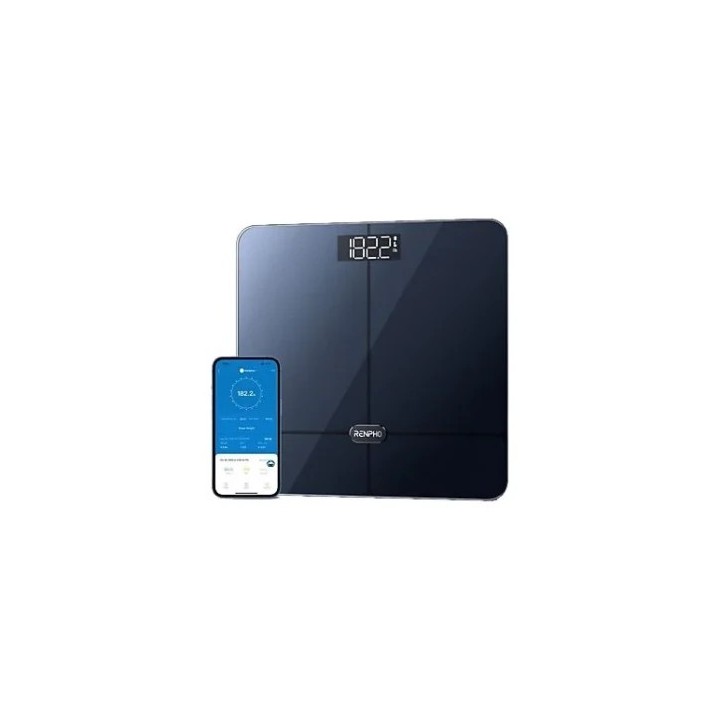 renpho renpho  elis 2   smart body scale   ito   ble   3aaa   11x11x1inch   black