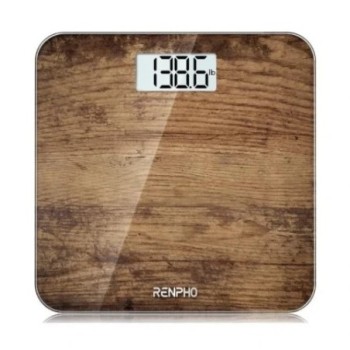 renpho renpho core 1s   body weight scale   large screen   3aaa   10.2x10.2x0.87inch   brown