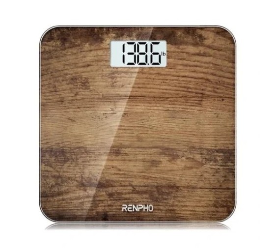 renpho renpho core 1s   body weight scale   large screen   3aaa   10.2x10.2x0.87inch   brown