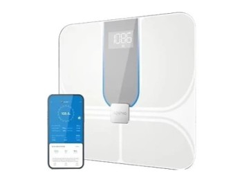 renpho renpho elis aspire c   smart wifi body scale   ito   3aaa   11x11x1in/28x28x2.5cm   white