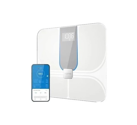 renpho renpho elis aspire c   smart wifi body scale   ito   3aaa   11x11x1in/28x28x2.5cm   white