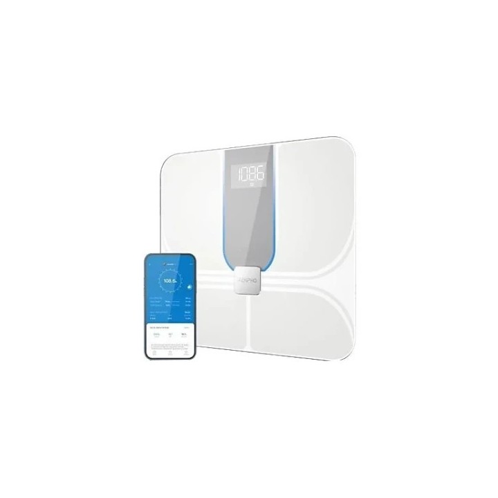 renpho renpho elis aspire c   smart wifi body scale   ito   3aaa   11x11x1in/28x28x2.5cm   white