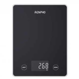 renpho renpho  calibra 1l   smart nutrition scale   ble   3aaa   black glass  up to 22lb/10kg