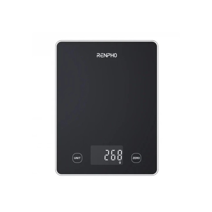 renpho renpho  calibra 1l   smart nutrition scale   ble   3aaa   black glass  up to 22lb/10kg