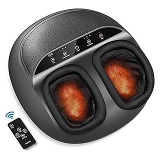 renpho renpho  shiatsu foot massager   compact   with remote control   black