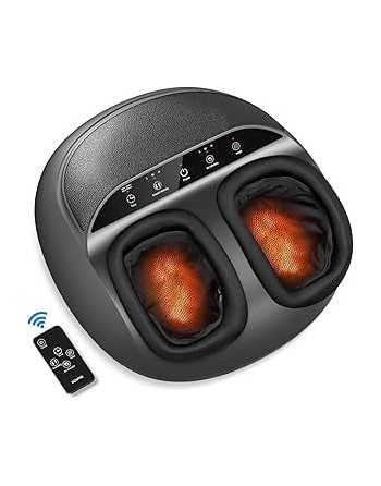 renpho renpho  shiatsu foot massager   compact   with remote control   black