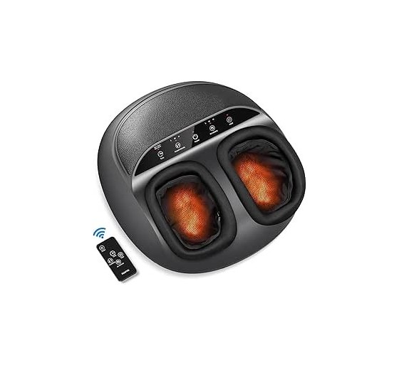 renpho renpho  shiatsu foot massager   compact   with remote control   black