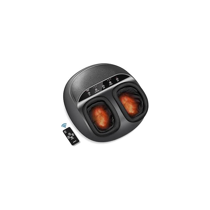 renpho renpho  shiatsu foot massager   compact   with remote control   black