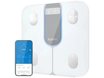 renpho renpho elis 1c   smart body scale   ble   3aaa   11x11x1inch / 28x28x2.5cm   white