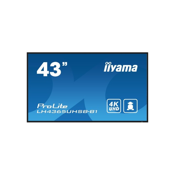 iiyama iiyama lh4365uhsb b1 pantalla de senalizacion diseno de quiosco 108 cm  42.5  led wifi 800 cd