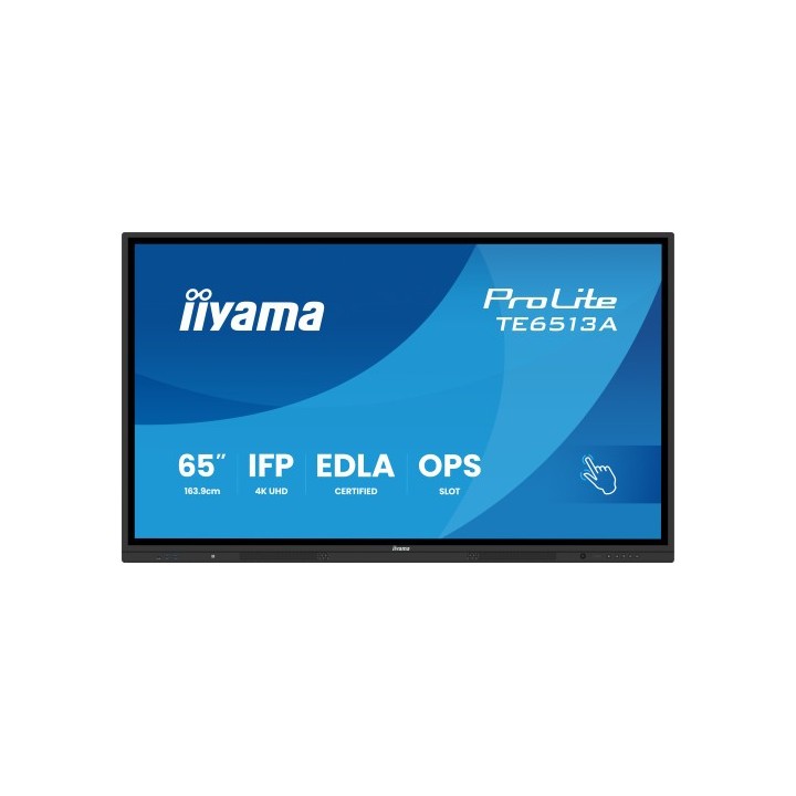 iiyama pantalla interactiva 65 edla, android 14, 8/128gb uhd ips, mm 2x 20w  + 20w subwr, 2x hdmi, d