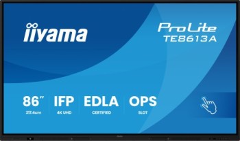iiyama pantalla interactiva 86 edla, android 14, 8/128gb uhd ips, mm 2x 20w  + 20w subwr, 2x hdmi, d