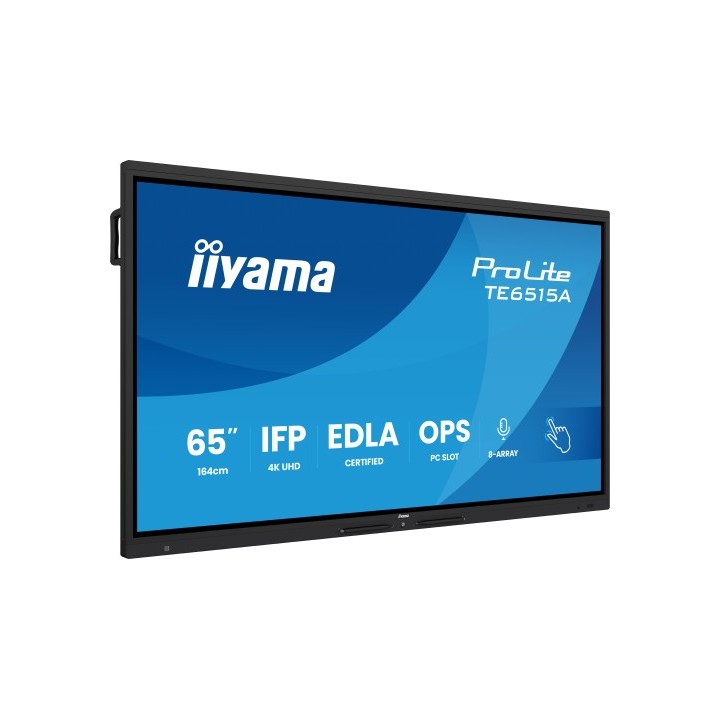 iiyama iiyama monitor interactivo 65 edla, android 14, 16/128gb uhd ips, mm 2x 20w  + 20w subwr, 2x