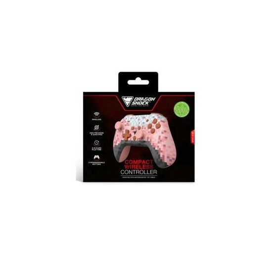 dragon shock dragonshock   poptop compact bt wireless controller pink cube for pc & mobile/ compatib