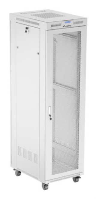 armario lanberg rack 19 42u 600x800 flat pack puerta perforada con lcd gris