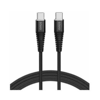 cable usb c a usb c savio 5a 2m cl 160 negro power delivery y quick charge  100w cable 2m