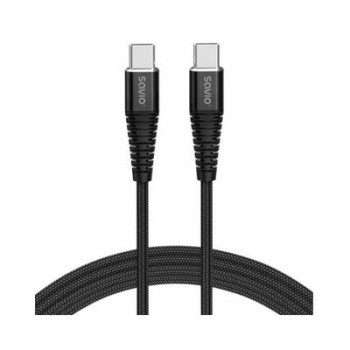 cable usb c a usb c savio 5a 2m cl 160 negro power delivery y quick charge  100w cable 2m