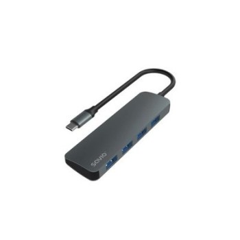 hub usb c 3.1 savio ak 54 gris 4 x usb 3.1 5 gbps plug