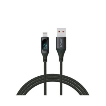 cable usb c savio cl 173 negro trans.datos 480 mbs carga rapida pantalla cable 1m