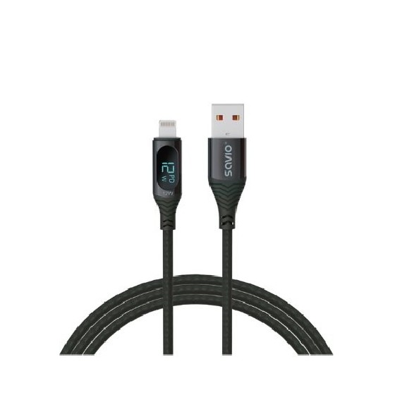 cable usb c savio cl 173 negro trans.datos 480 mbs carga rapida pantalla cable 1m